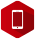 Red mobile phone icon